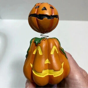 Bed Bath & Beyond Nantucket Halloween Bobblehead Jack-O-Lantern 8” Holiday Decor